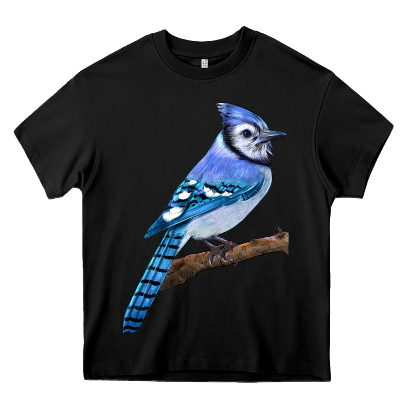 Blue Jay Bird Heavy Core Tee by LillyAllenDesigns | Teevron