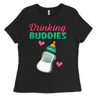 Black Drinking Buddies Ladies Tee - Jasminsmagicworld