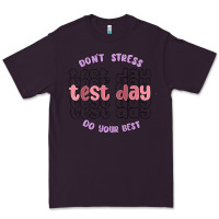Plum dont stress test day do your best Premium Tee - MaliasSmallBusiness
