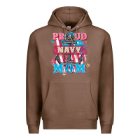 Chestnut Proud navy Mom Mother's Day Premium Hoodie - FaDigitalArtStudio