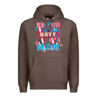 Coffee Proud navy Mom Mother's Day Premium Hoodie - FaDigitalArtStudio