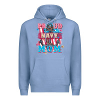 Colony Blue Proud navy Mom Mother's Day Premium Hoodie - FaDigitalArtStudio
