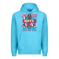 Ocean Blue Proud navy Mom Mother's Day Premium Hoodie - FaDigitalArtStudio