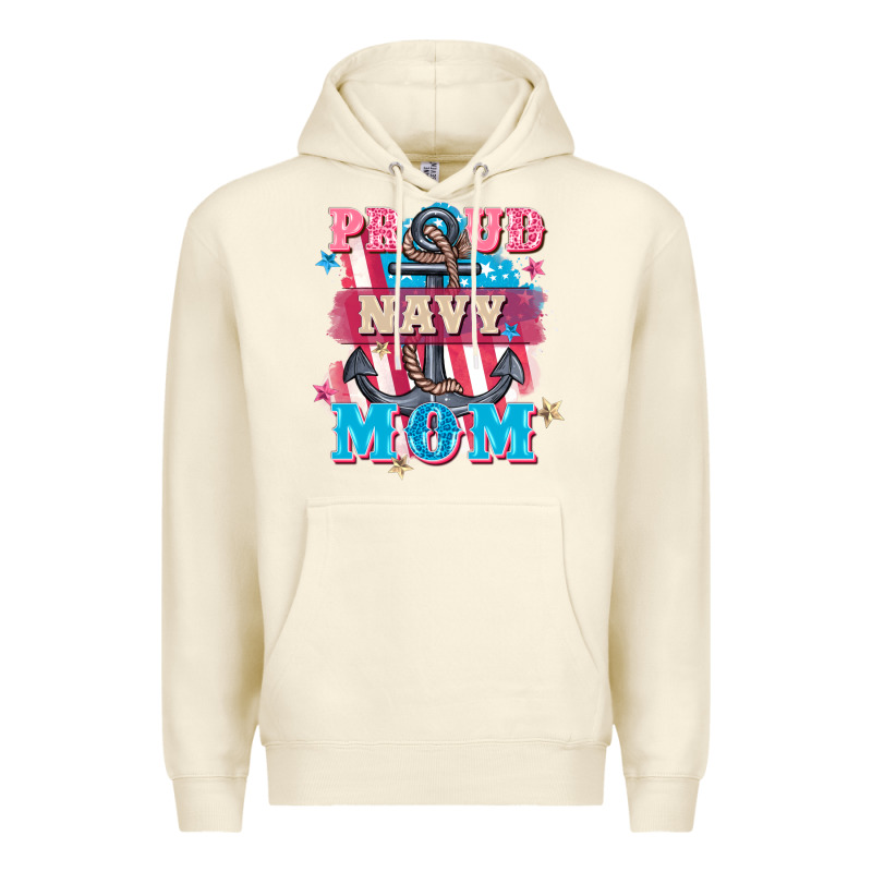 Proud Navy Mom Mother's Day Premium Hoodie by FaDigitalArtStudio | Teevron