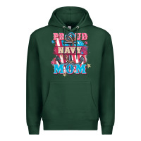 Sports Green Proud navy Mom Mother's Day Premium Hoodie - FaDigitalArtStudio