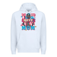 White Proud navy Mom Mother's Day Premium Hoodie - FaDigitalArtStudio