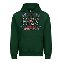 Forest Green little miss america Urban Hoodie - CowhideDigitalArt