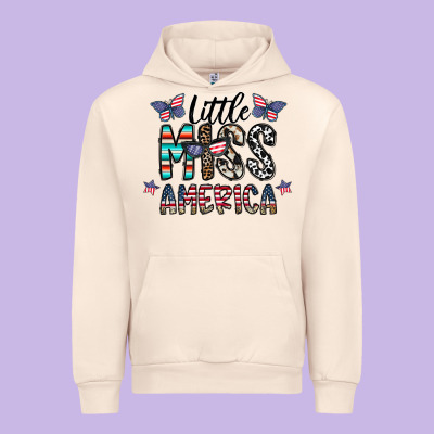 Little Miss America Urban Hoodie Designed By Cowhidedigitalart