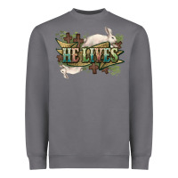 Storm He lives Easter Heavyweight Sweatshirt - NancyCooperArtShop