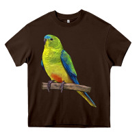 Chocolate Brown Neophema Parrot Heavy Core Tee - LillyAllenDesigns