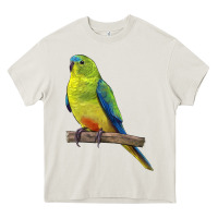 Cream Neophema Parrot Heavy Core Tee - LillyAllenDesigns