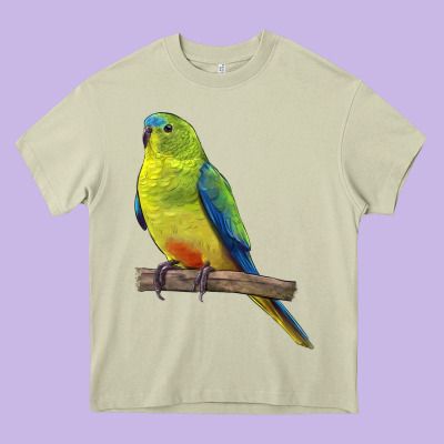Neophema Parrot Heavy Core Tee Designed By Lillyallendesigns
