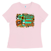 Bubblegum Pink Somewhere Between Whiskey and Jesus Ladies Tee - Jasminsmagicworld