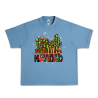 Pebble Blue feliz navidad cactus Urban Heavy Tee - JahusDesignShop