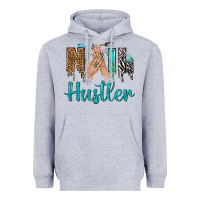 Heather Grey nail hustler bbs Heavyweight Hoodie - BundleAndBundleShop