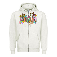 Oatmeal Heather He is risen Easter  Easter Day Zipper Hoodie - CowGirlArtShop