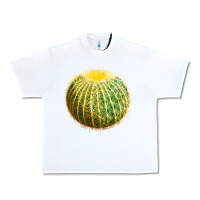 White Golden Barrel Cactus Urban Heavy Tee - LillyAllenDesigns
