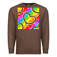Chestnut Pride lgbtq leopard heart balloons pattern Premium Sweatshirt - BundleAndBundleShop