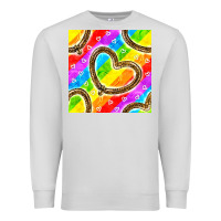 Dove Grey Pride lgbtq leopard heart balloons pattern Premium Sweatshirt - BundleAndBundleShop