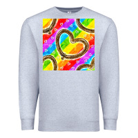 Heather Grey Pride lgbtq leopard heart balloons pattern Premium Sweatshirt - BundleAndBundleShop