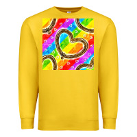Lemon Pride lgbtq leopard heart balloons pattern Premium Sweatshirt - BundleAndBundleShop