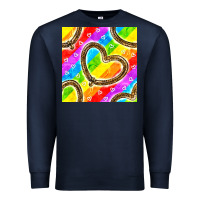 Navy Pride lgbtq leopard heart balloons pattern Premium Sweatshirt - BundleAndBundleShop