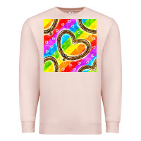 Pale Pink Pride lgbtq leopard heart balloons pattern Premium Sweatshirt - BundleAndBundleShop