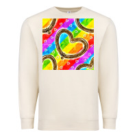 Sandshell Pride lgbtq leopard heart balloons pattern Premium Sweatshirt - BundleAndBundleShop