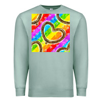 Seafoam Pride lgbtq leopard heart balloons pattern Premium Sweatshirt - BundleAndBundleShop