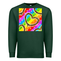 Sports Green Pride lgbtq leopard heart balloons pattern Premium Sweatshirt - BundleAndBundleShop