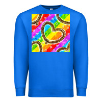 True Royal Pride lgbtq leopard heart balloons pattern Premium Sweatshirt - BundleAndBundleShop