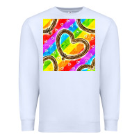 White Pride lgbtq leopard heart balloons pattern Premium Sweatshirt - BundleAndBundleShop
