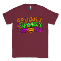 Burgundy spooky with lightning bolt Classic Tee - BundleAndBundleShop