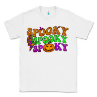 White spooky with lightning bolt Classic Tee - BundleAndBundleShop