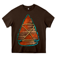 Chocolate Brown wooden arrowhead Heavy Core Tee - Jasminsmagicworld