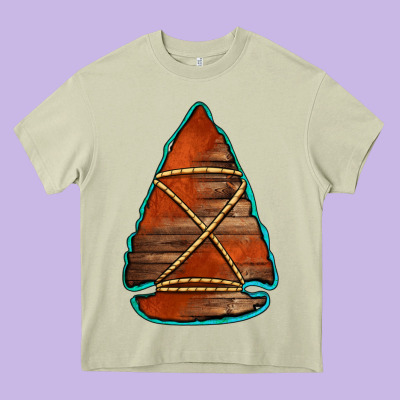 Wooden Arrowhead Heavy Core Tee Designed By Jasminsmagicworld