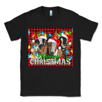 Black Merry Christmas  With Goats Classic Tee - LillyAllenDesigns