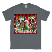 Charcoal Heather Merry Christmas  With Goats Classic Tee - LillyAllenDesigns