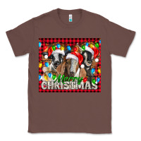Chestnut Merry Christmas  With Goats Classic Tee - LillyAllenDesigns