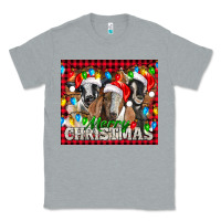 Heather Grey Merry Christmas  With Goats Classic Tee - LillyAllenDesigns