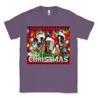 Lavender Merry Christmas  With Goats Classic Tee - LillyAllenDesigns