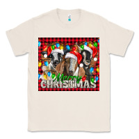 Natural Merry Christmas  With Goats Classic Tee - LillyAllenDesigns