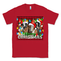 Red Merry Christmas  With Goats Classic Tee - LillyAllenDesigns