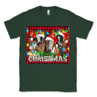 Sports Green Merry Christmas  With Goats Classic Tee - LillyAllenDesigns