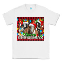 White Merry Christmas  With Goats Classic Tee - LillyAllenDesigns