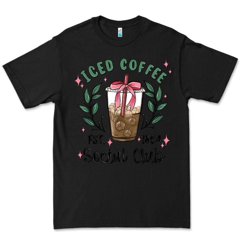 Iced Coffee Social Club Premium Tee by MaliasSmallBusiness | Teevron