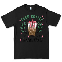 Black iced coffee social club Premium Tee - MaliasSmallBusiness