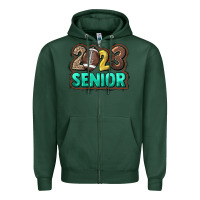 Sports Green 2023 senior football Zipper Hoodie - HowdyJamesFarm