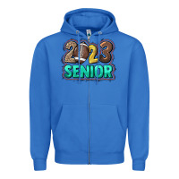 True Royal 2023 senior football Zipper Hoodie - HowdyJamesFarm