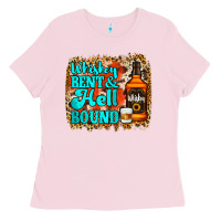 Bubblegum Pink Whiskey Bent and Hell Bound Ladies Tee - Jasminsmagicworld